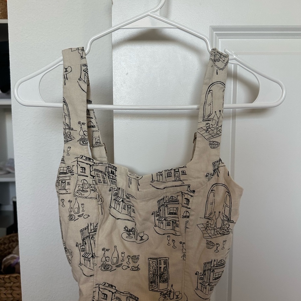 Abercrombie & Fitch Cream Printed Top